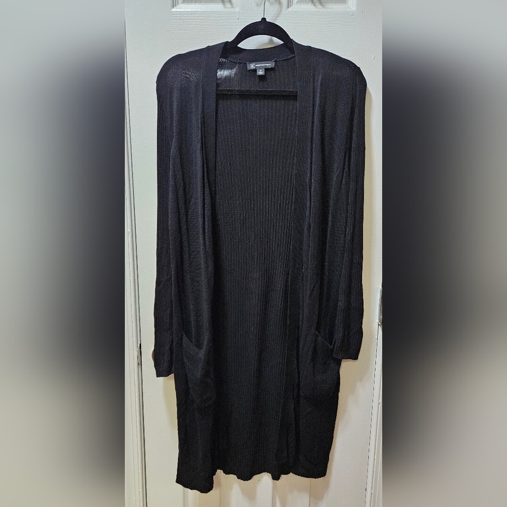 INC Black Open Front Cardigan size M